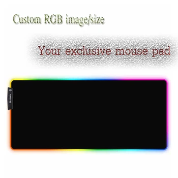 ZSUXTC Daudzkrāsu RGB Spēļu Pele Spilventiņu., Aukstās Gaismas LED Krāsa Lock USB Tumši Vilku Biroja Datora Galds Mat Dabiskā Kaučuka