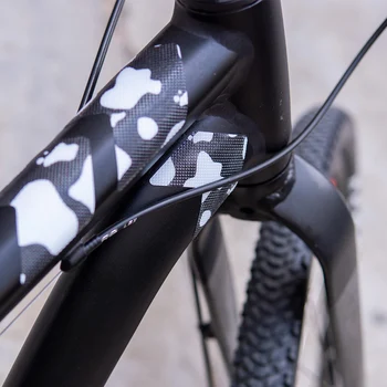 ZTTO velosipēdu rāmi aizsardzības uzlīmes 3D izturīgs pret skrāpējumiem, uzlīmes noņemamas MTB velosipēdu ceļu velosipēds grozs aizsardzības plēves Vāciņu