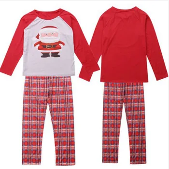Ģimenes Ziemassvētku Pyjama Komplekti Bērniem Pieaugušo Ziemassvētki Naktsveļu Naktsveļu Ģimenes Ikdienas Santa Apģērba Komplekts