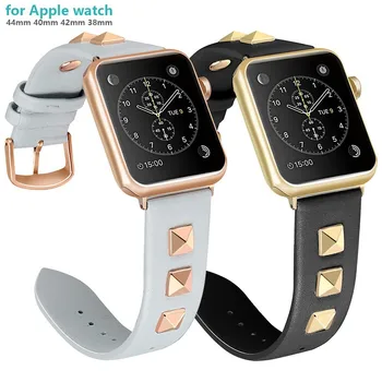 Īstas Ādas Watchband Apple Skatīties Joslas 42mm Sērija 4 3 Sporta Aproce 38 mm Siksnu iwatch 4 rokas Aproces cilpu 44mm