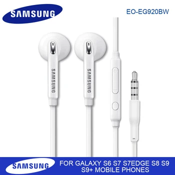 Īstu SAMSUNG EG920 Austiņas Note3 Vadu Austiņas ar Mikrofonu Samsung Galaxy S6 s7 s7edge S8 s9 s9+ Mobilajiem Telefoniem