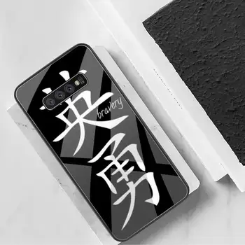 Ķīniešu rakstzīmes, mākslas Telefonu Gadījumā Rūdīta Stikla Samsung S20 Plus S7 S8 S9 S10 Plus Piezīme 8 9 10 Plus