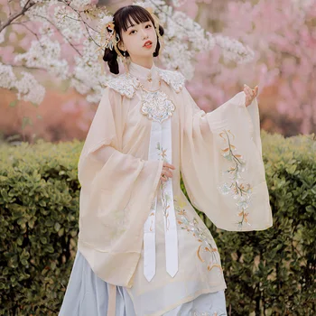 Ķīniešu Tradicionālā Hanfu Apģērbu Sievietēm Ming Dynasty Pincess Kleita Lady Vintage Ķīnas Tautas Deju Tērpu Austrumu Tang Uzvalks