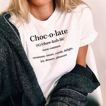 Šokolāde Nozīmē, Grafiskais T-Krekls Smieklīgi Grafikas Topi Šokolādes Lietvārds Kopējo T Krekls Harajuku Vasaras Tumblr T Krekls Sievietēm