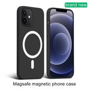 Šķidro Silikonu Phone Gadījumā Magsafe Magnētisko Bezvadu Lādēšanas Ultra-thin Protective Cover IPhone 12Pro Max 12Mini 2021