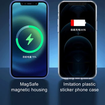 Šķidro Silikonu Phone Gadījumā Magsafe Magnētisko Bezvadu Lādēšanas Ultra-thin Protective Cover IPhone 12Pro Max 12Mini 2021