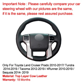 Šūšanai Ar Rokām Automašīnas Stūres Rats Segums Top Govs Ādas Toyota Land Cruiser Prado 2010-2017 Tundra-2019 Tacoma 2012 - 2019