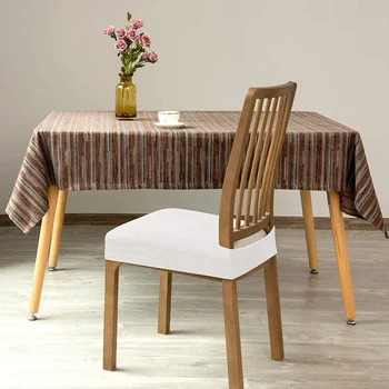 Žakarda-fundas de asiento para silla lavables, antipolvo, elásticas, de licra, tapizadas para comedor